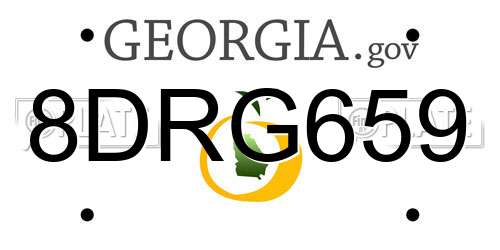 8DRG659 Georgia License Plate