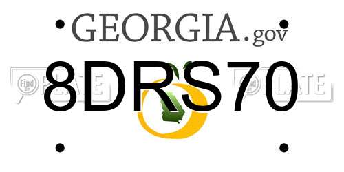 8DRS70 Georgia License Plate