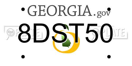8DST50 Georgia License Plate