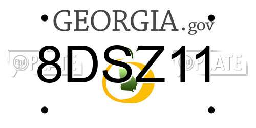 8DSZ11 Georgia License Plate