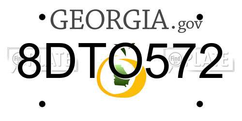 8DTO572 Georgia License Plate