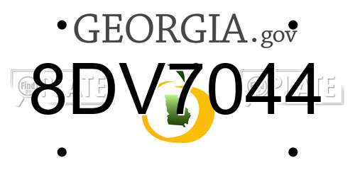 8DV7044 Georgia License Plate