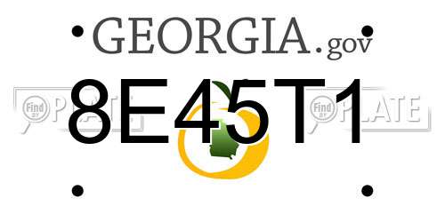8E45T1 Georgia License Plate