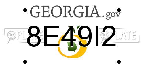 8E49I2 Georgia License Plate