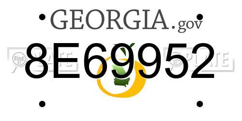 8E69952 Georgia License Plate