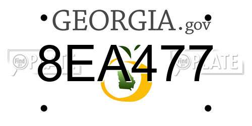 8EA477 Georgia License Plate