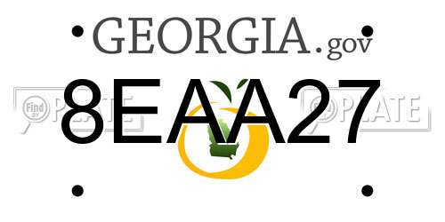 8EAA27 Georgia License Plate