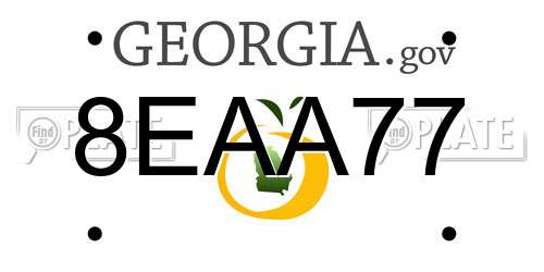 8EAA77 Georgia License Plate