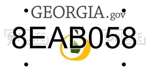 8EAB058 Georgia License Plate