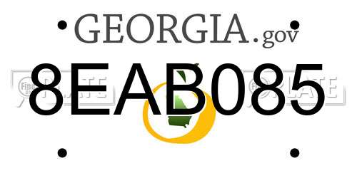 8EAB085 Georgia License Plate