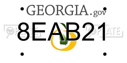 8EAB21 Georgia License Plate