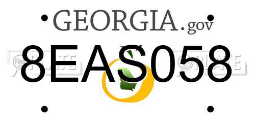8EAS058 Georgia License Plate