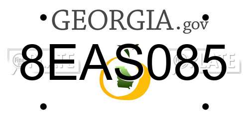 8EAS085 Georgia License Plate