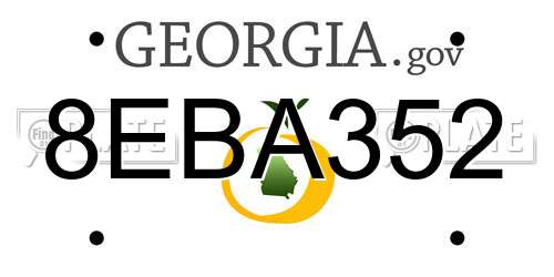 8EBA352 Georgia License Plate