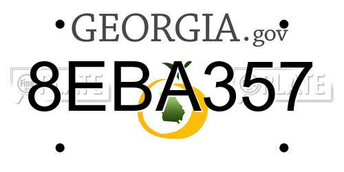 8EBA357 Georgia License Plate