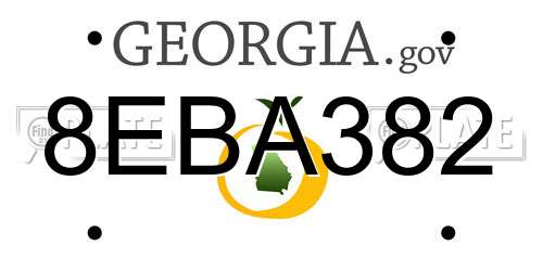 8EBA382 Georgia License Plate