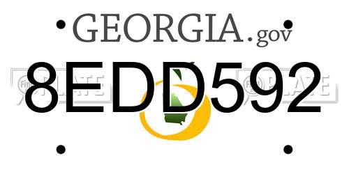 8EDD592 Georgia License Plate