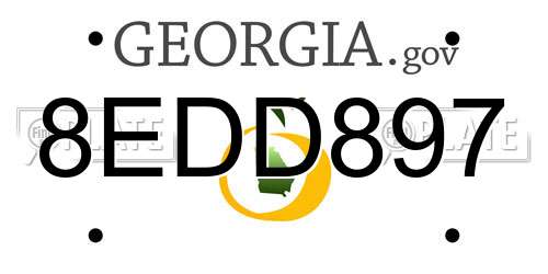 8EDD897 Georgia License Plate
