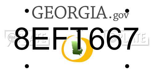 8EFT667 Georgia License Plate