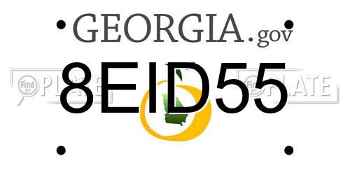 8EID55 Georgia License Plate