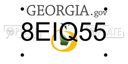 8EIQ55 Georgia License Plate