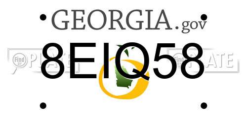 8EIQ58 Georgia License Plate