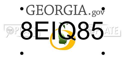 8EIQ85 Georgia License Plate