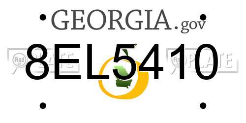 8EL5410 Georgia License Plate