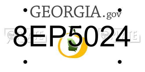 8EP5024 Georgia License Plate
