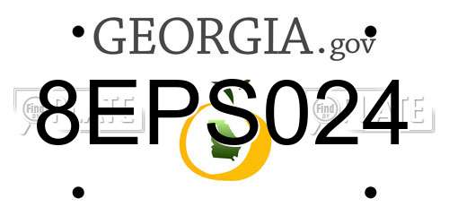 8EPS024 Georgia License Plate