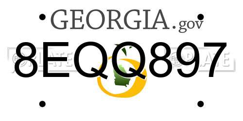 8EQQ897 Georgia License Plate