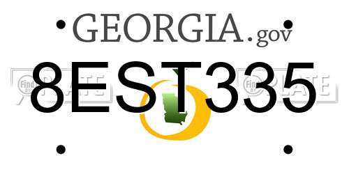8EST335 Georgia License Plate