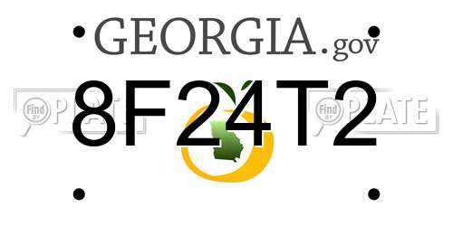 8F24T2 Georgia License Plate