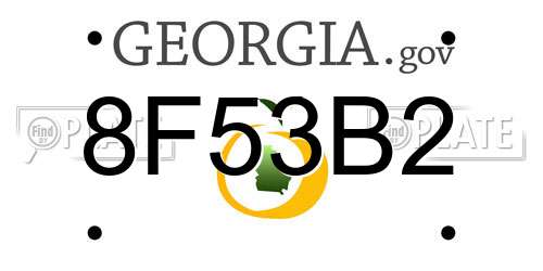 8F53B2 Georgia License Plate