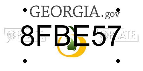 8FBE57 Georgia License Plate