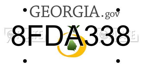 8FDA338 Georgia License Plate