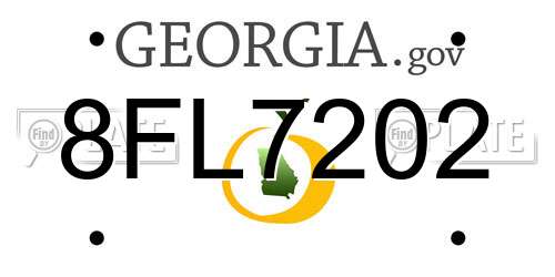 8FL7202 Georgia License Plate