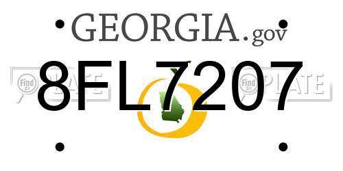 8FL7207 Georgia License Plate