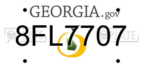 8FL7707 Georgia License Plate