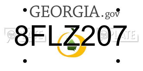 8FLZ207 Georgia License Plate