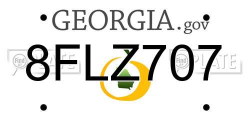 8FLZ707 Georgia License Plate