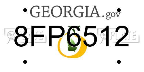 8FP6512 Georgia License Plate