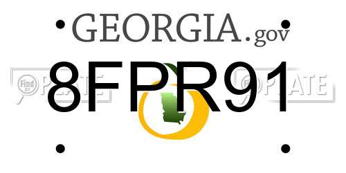 8FPR91 Georgia License Plate