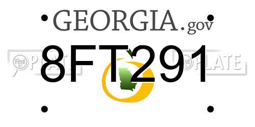 8FT291 Georgia License Plate