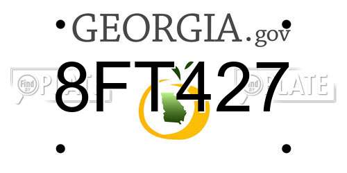 8FT427 Georgia License Plate