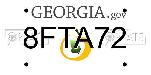 8FTA72 Georgia License Plate