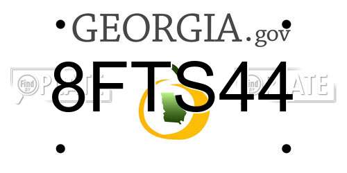 8FTS44 Georgia License Plate