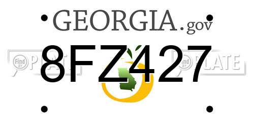 8FZ427 Georgia License Plate