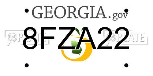 8FZA22 Georgia License Plate