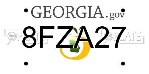 8FZA27 Georgia License Plate